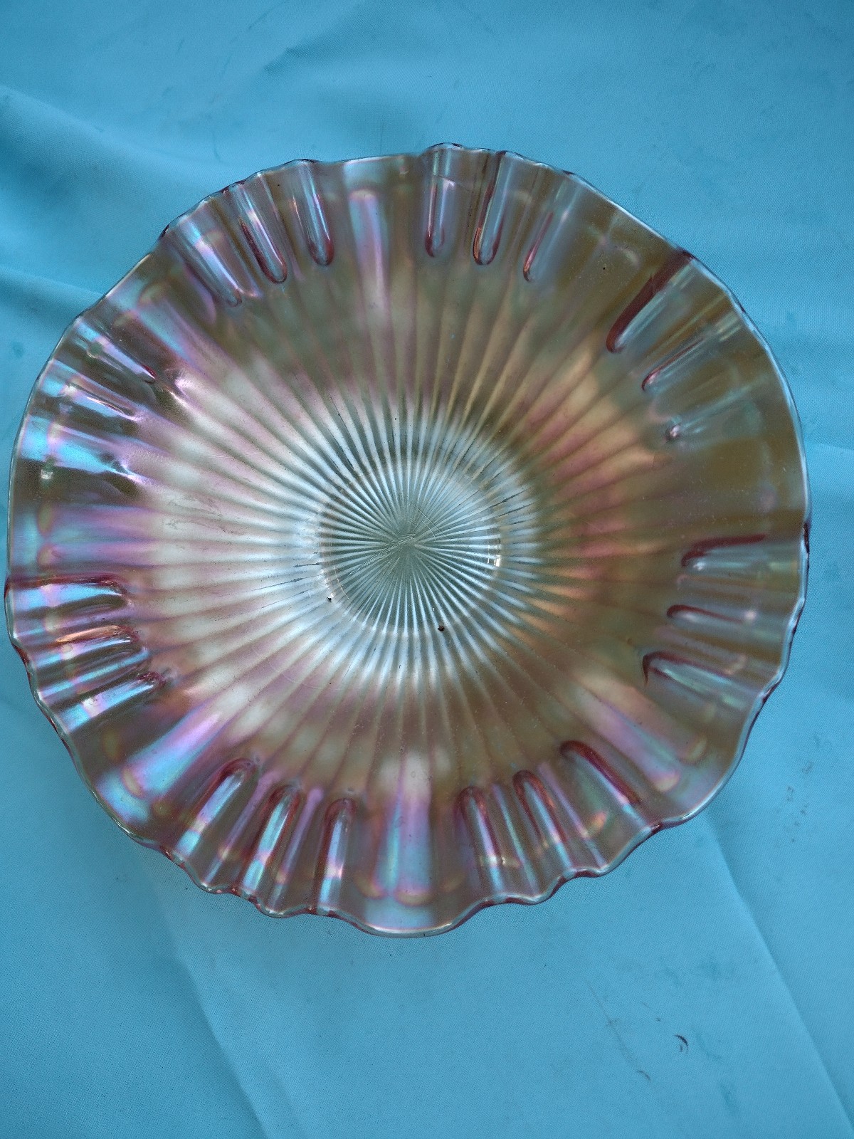 Marigold Carnival Glass Bowl