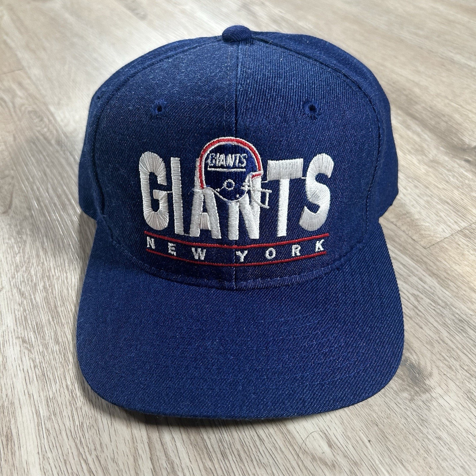 Vintage New York Giants Hat Snapback NFL Football Blue Youngan Bar Line Wool Cap