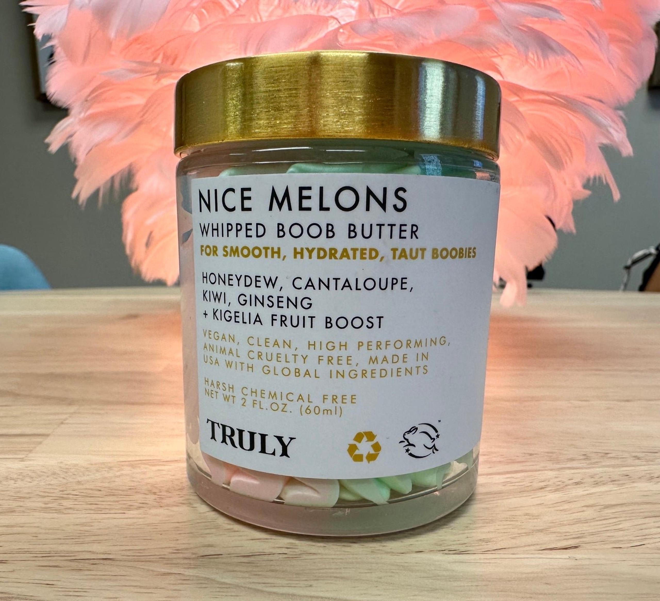 Brand New FULL SIZE Nice Melons Whipped Boobie Butter by Truly Beauty