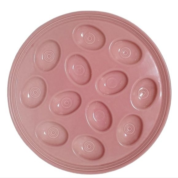 Fiestaware Fiesta Deviled Egg Plater Plate Tray DISH Peony Pink