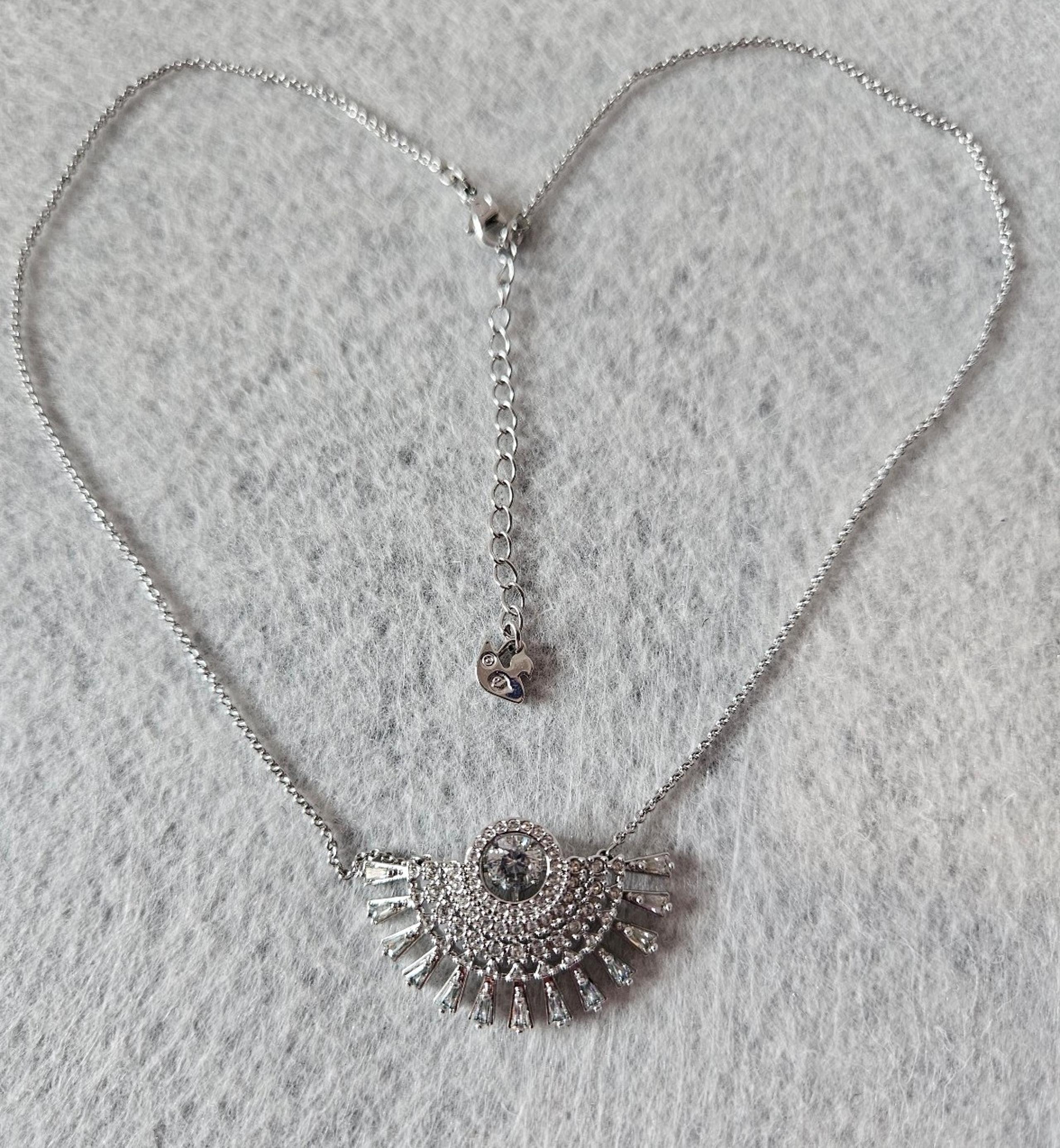 Swarovski Women's Sparkling Necklace white Silver-Tone Crystal
