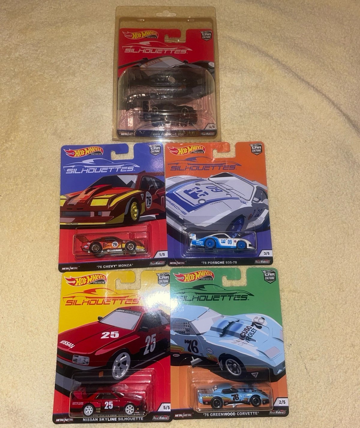 Hot Wheels Car Culture Silhouettes Set Of 5