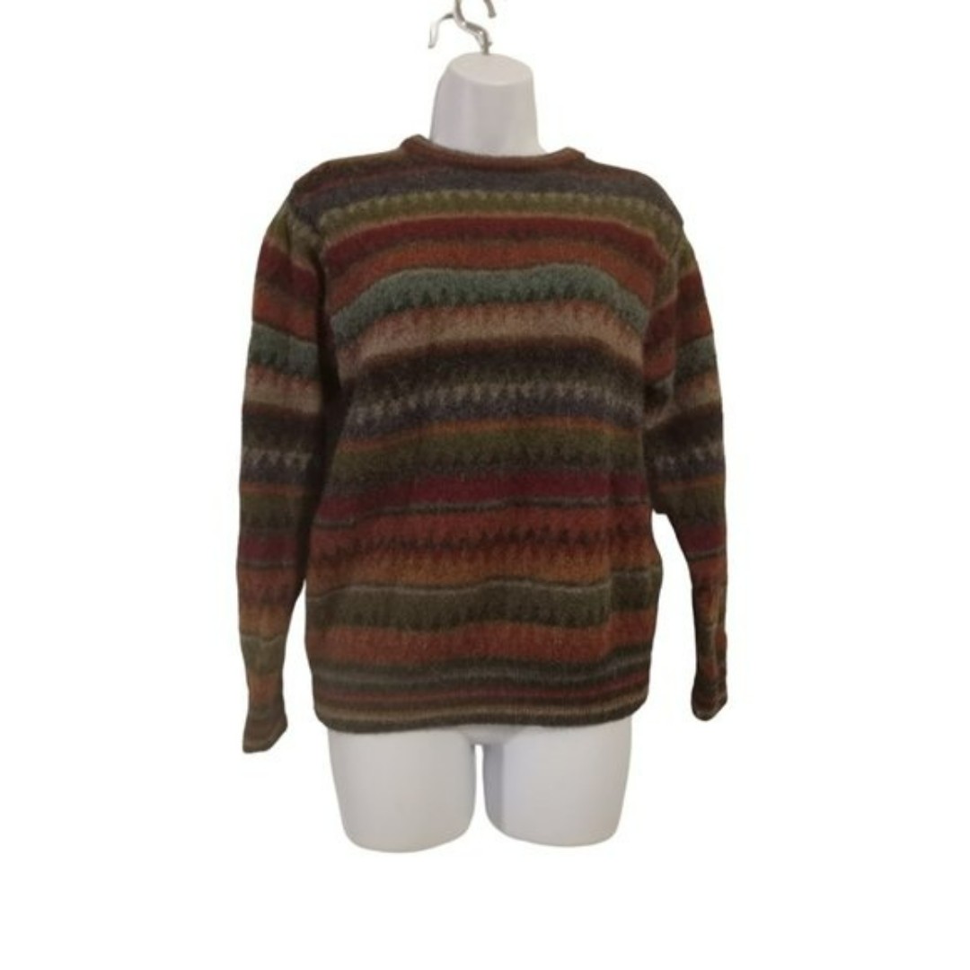 Vintage Waliki Men's Alpaca Hair Southwestern Aztec Print Sweater M