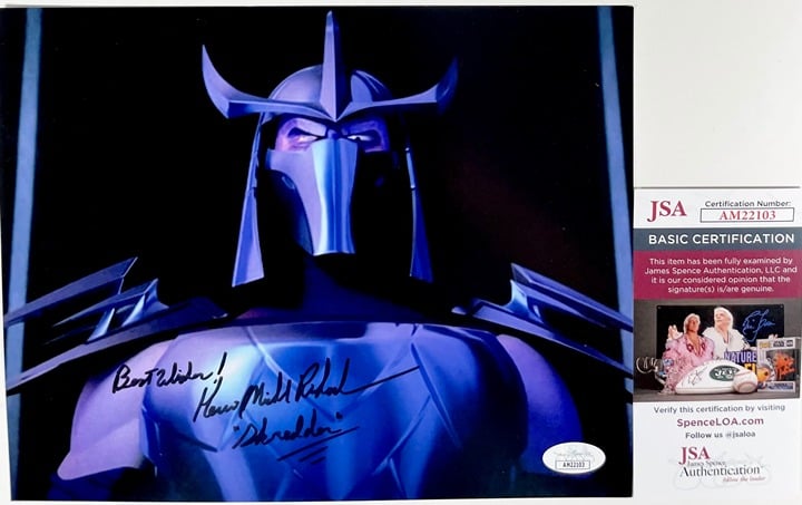 Kevin Michael Richardson Signed TMNT Shredder 8x10 Photo Autograph JSA COA