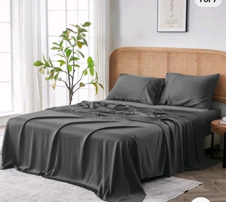 SIJO Cooling Eucalyptus AiryWeight Antimicrobial 4pc Sheet Set storm Size King