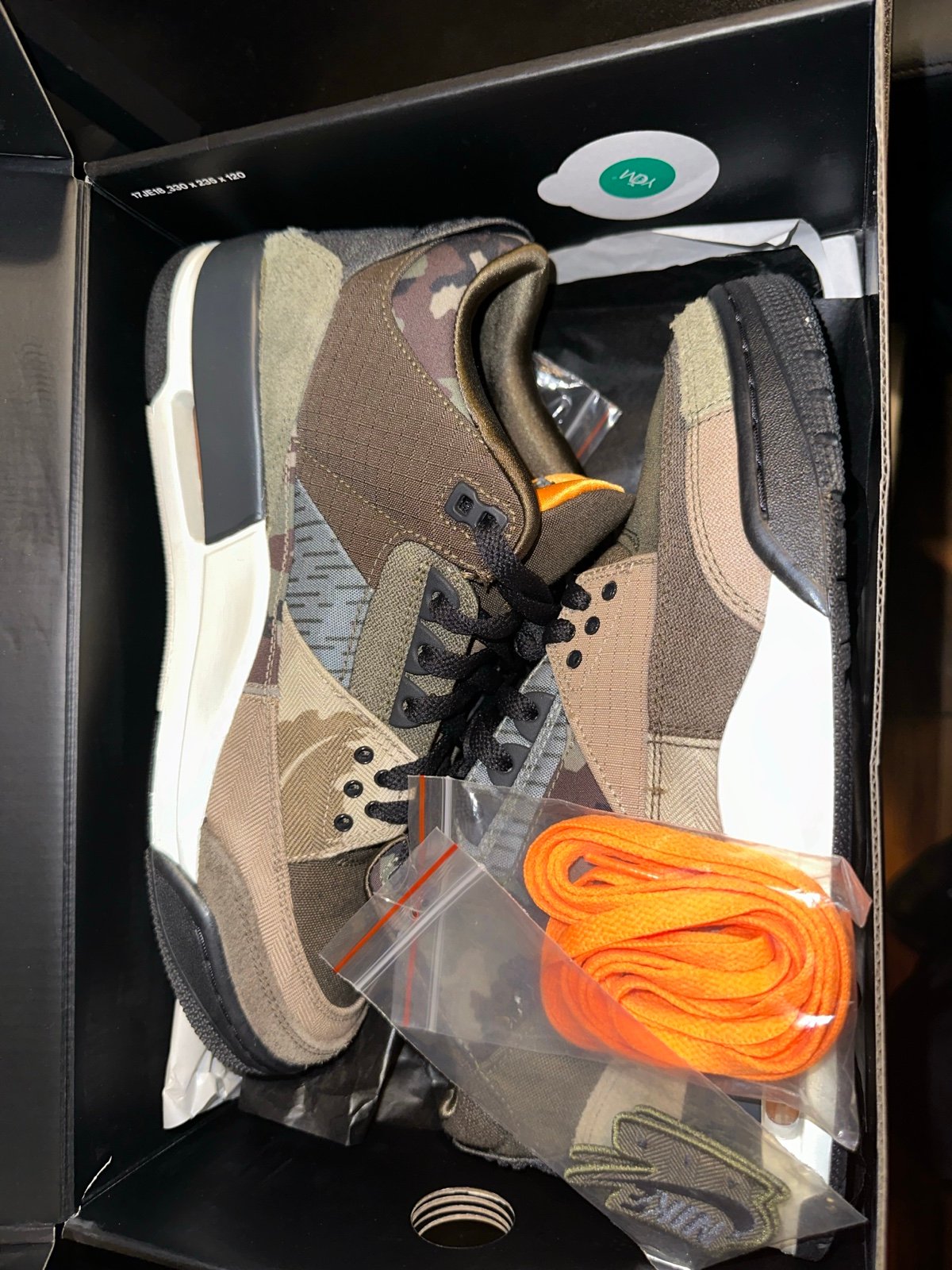 Jordan 3 retro patchwork camo sz 9