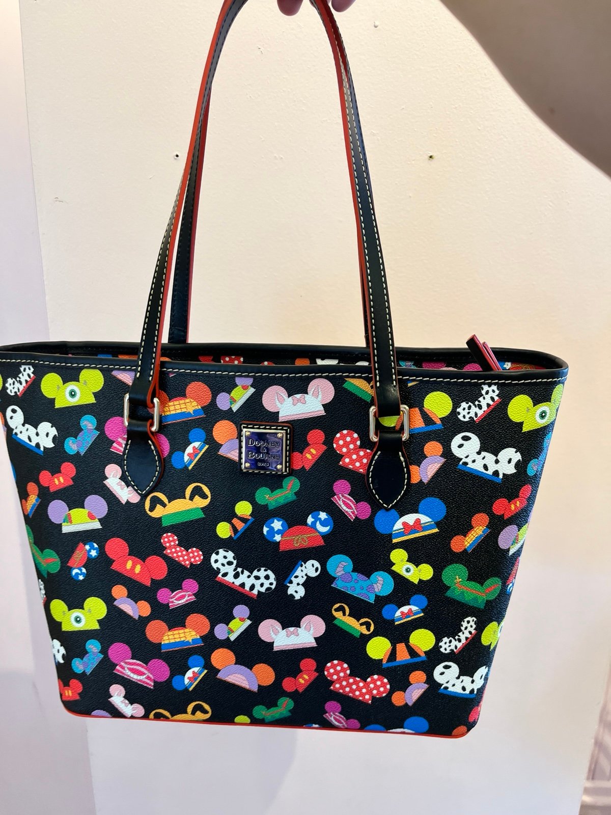 Disney Parks 2025 Mickey Mouse Ear Hat Characters Tote Bag Dooney & Bourke