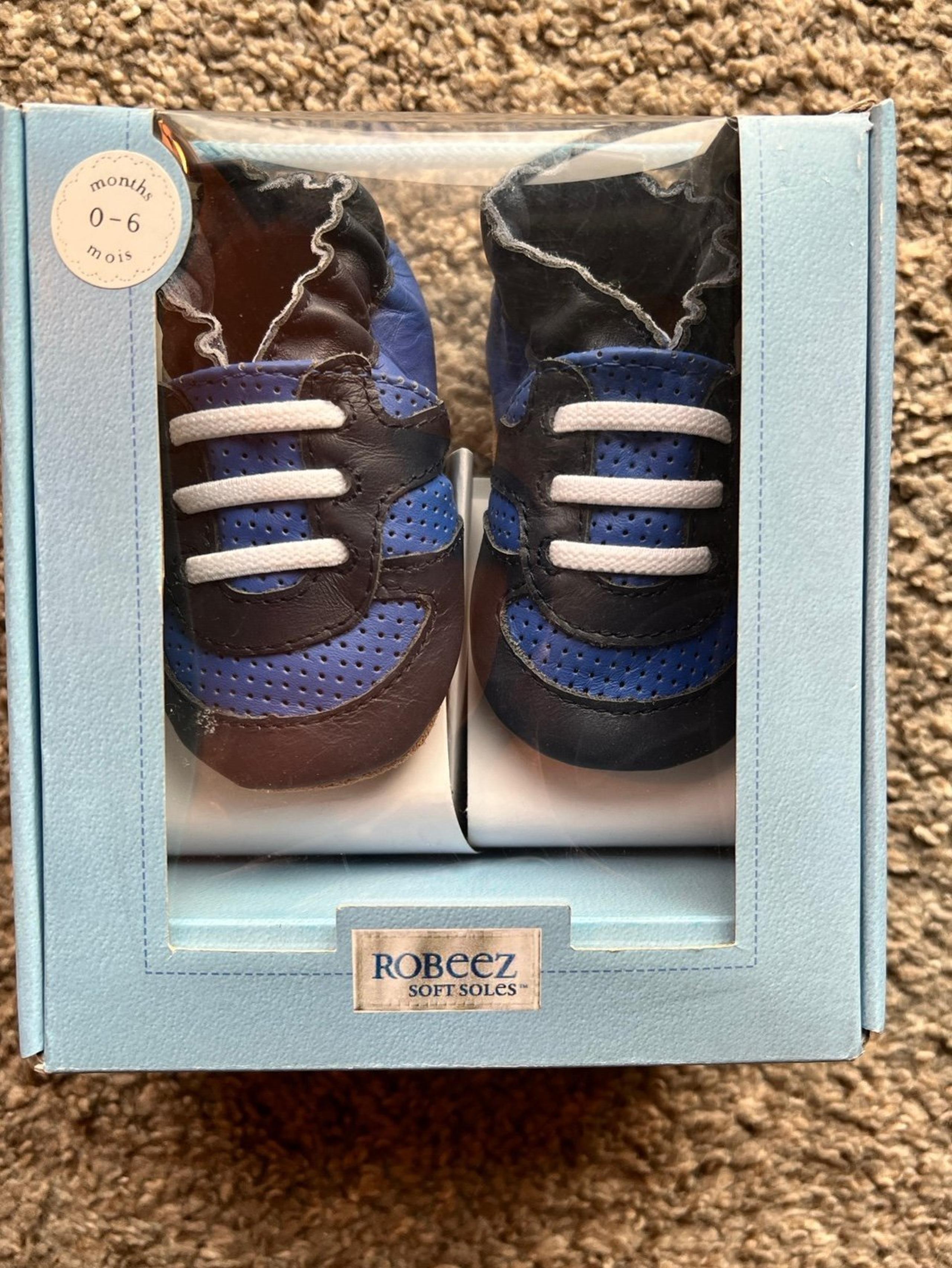 Robeez New Super Sporty Dazzling Blue Infant Shoes 0-6 months