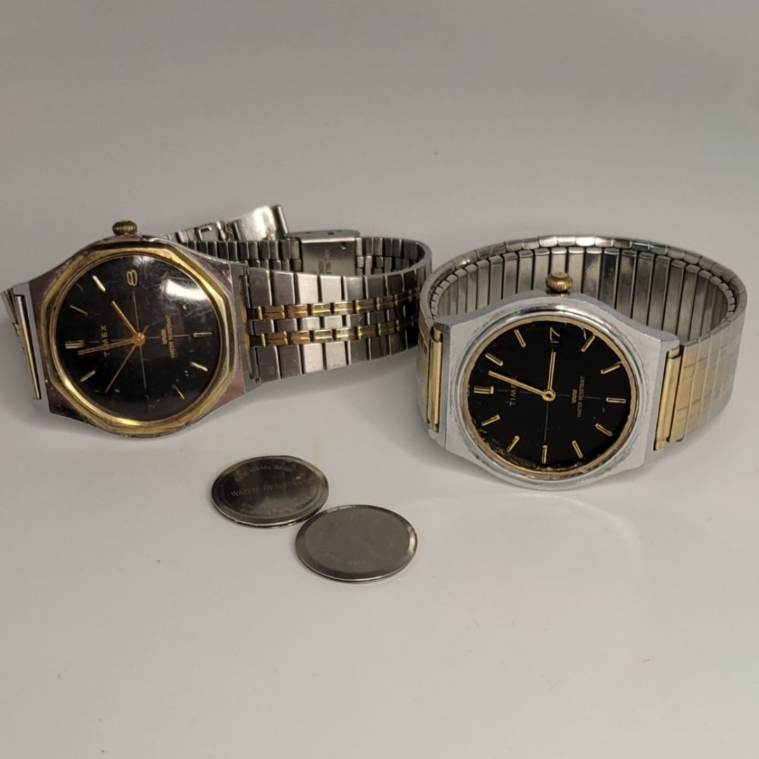 ~AVAILABLE: Vtg Timex Men's Watches (2) FOR PARTS OR REPAIR