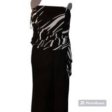 NWT Vintage Georgiou Studio Crepe Strapless Pantsuit, L