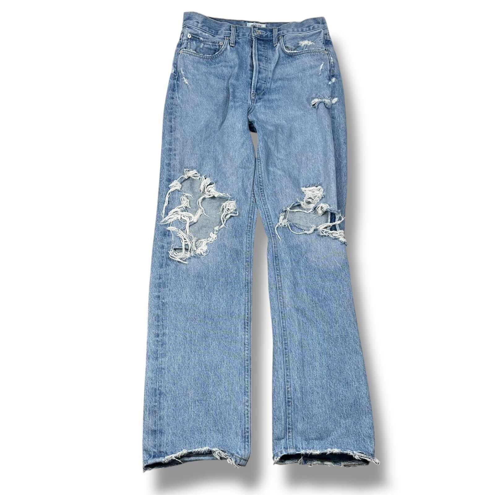 Agolde 90s Jeans Women’s 26 Blue Denim Distressed Cotton 5-Pockets Straight Leg