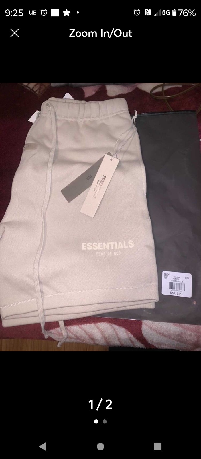 essentials fear of god shorts