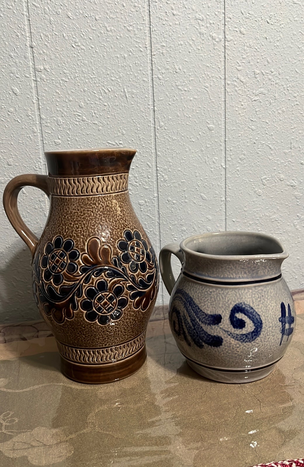 Marzi and Remy 2 Glazed Pitchers