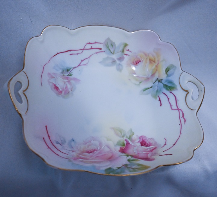 Rare Antiques Royal Rudolstadt Prussia Hand Painted Dish Signed. Dates 1905-1920