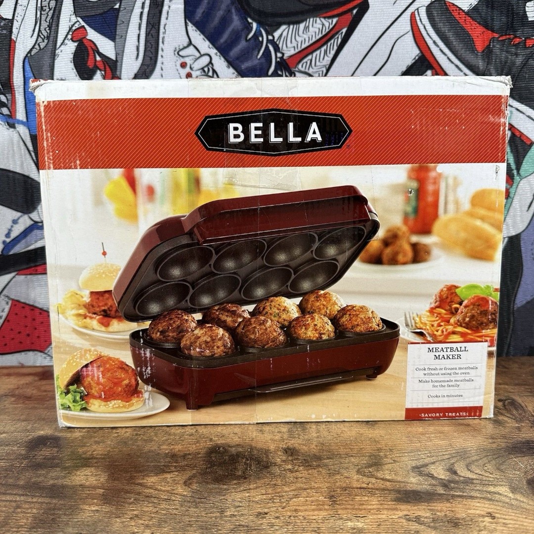 NEW Bella Meatball Maker Non Stick Surface Red Black Model #13587 BRAND NEW