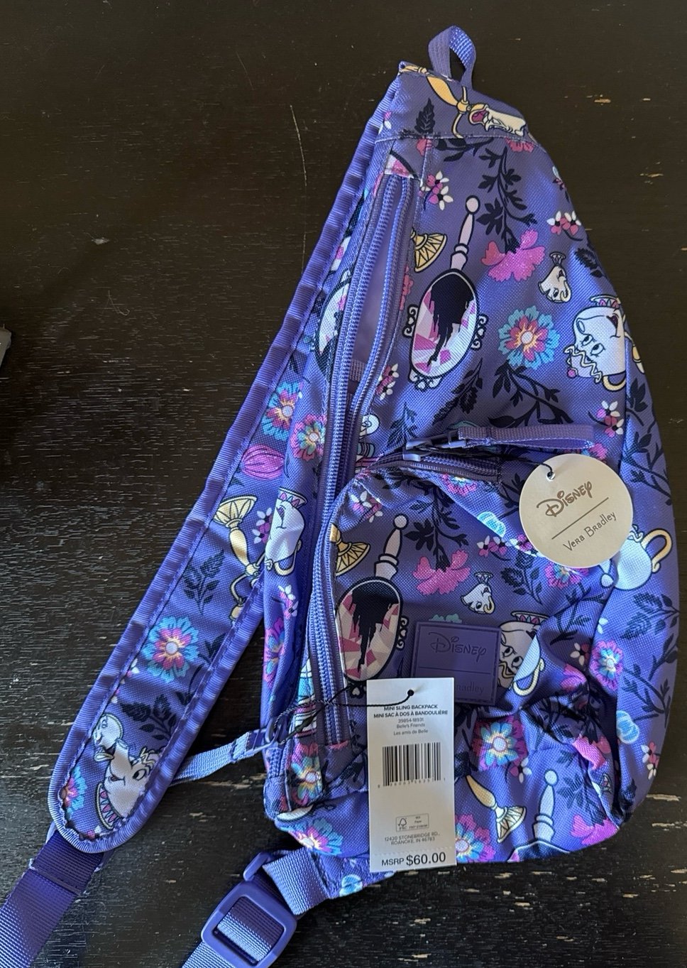 Vera Bradley - Disney mini sling backpack (belles friends print)