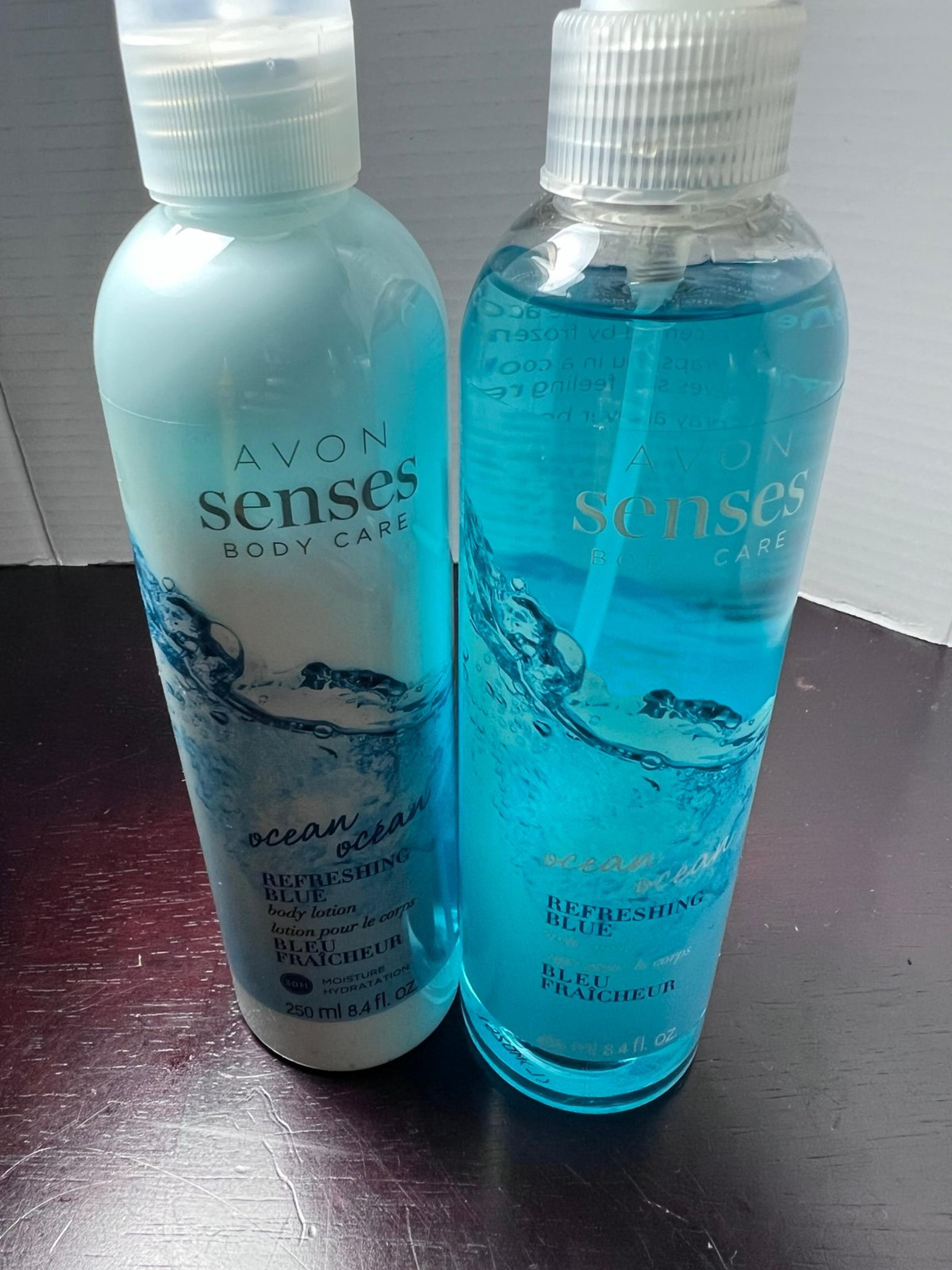 Avon Senses Ocean Refreshing Blue Body Lotion & Body Spray