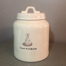 Rae Dunn I believe in Celebrating canister