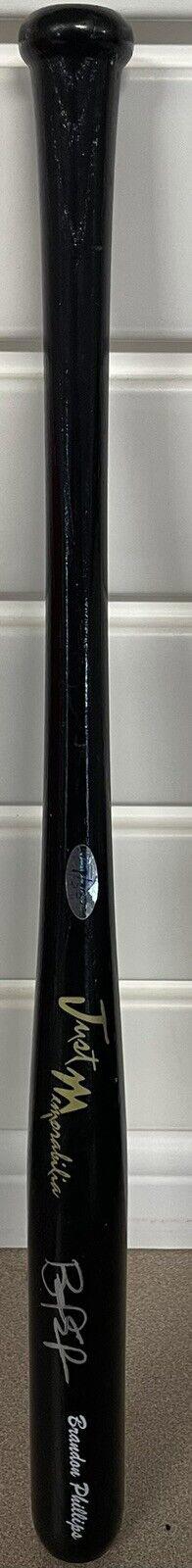 Rare Brandon Phillips Signed Mini Baseball Bat. Just Memorabilia. Rare #7 Of 50