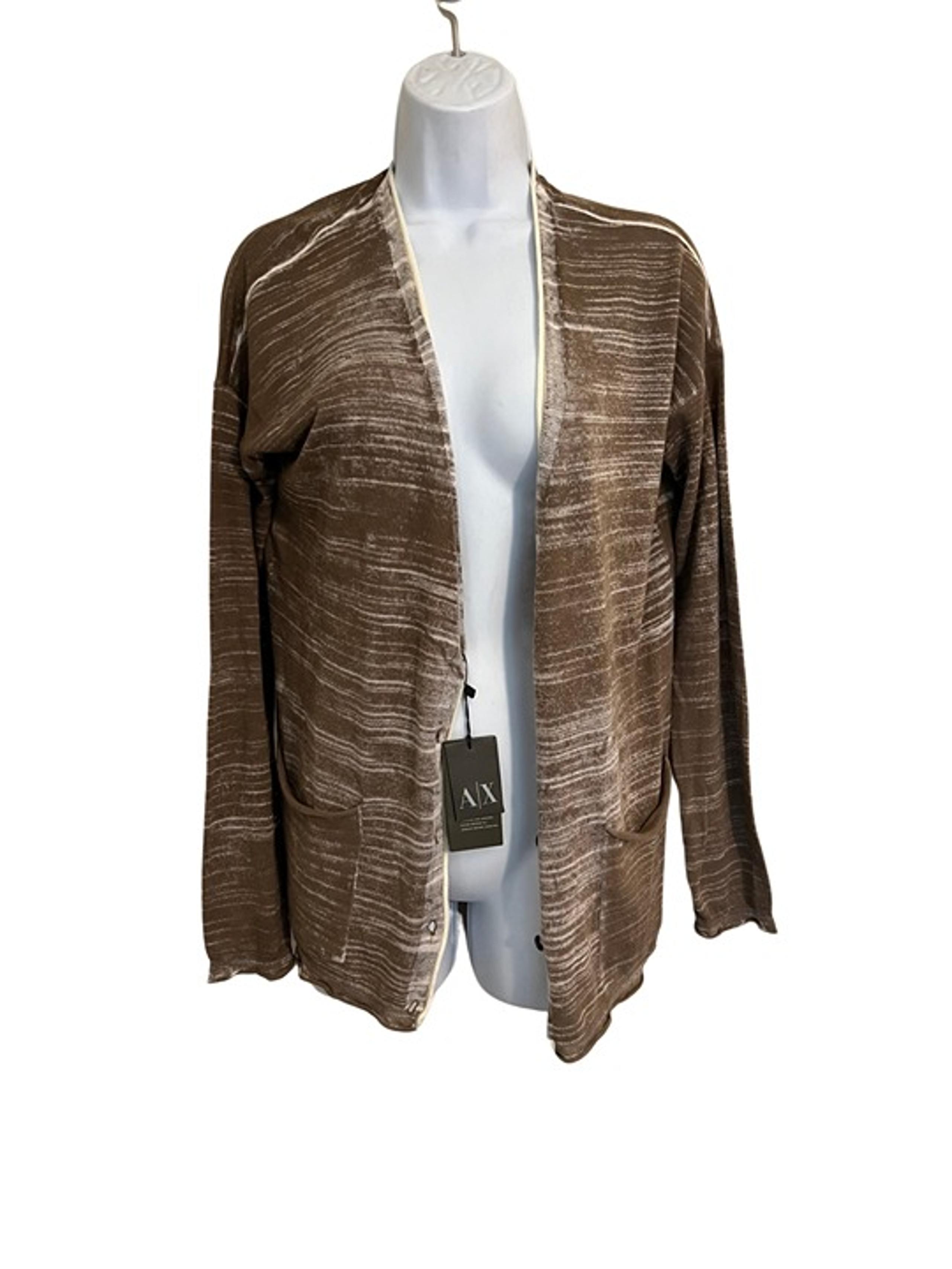 A/X Armani Exchange Cotton Cardigan with Pockets  Retro Grunge NWT sz S