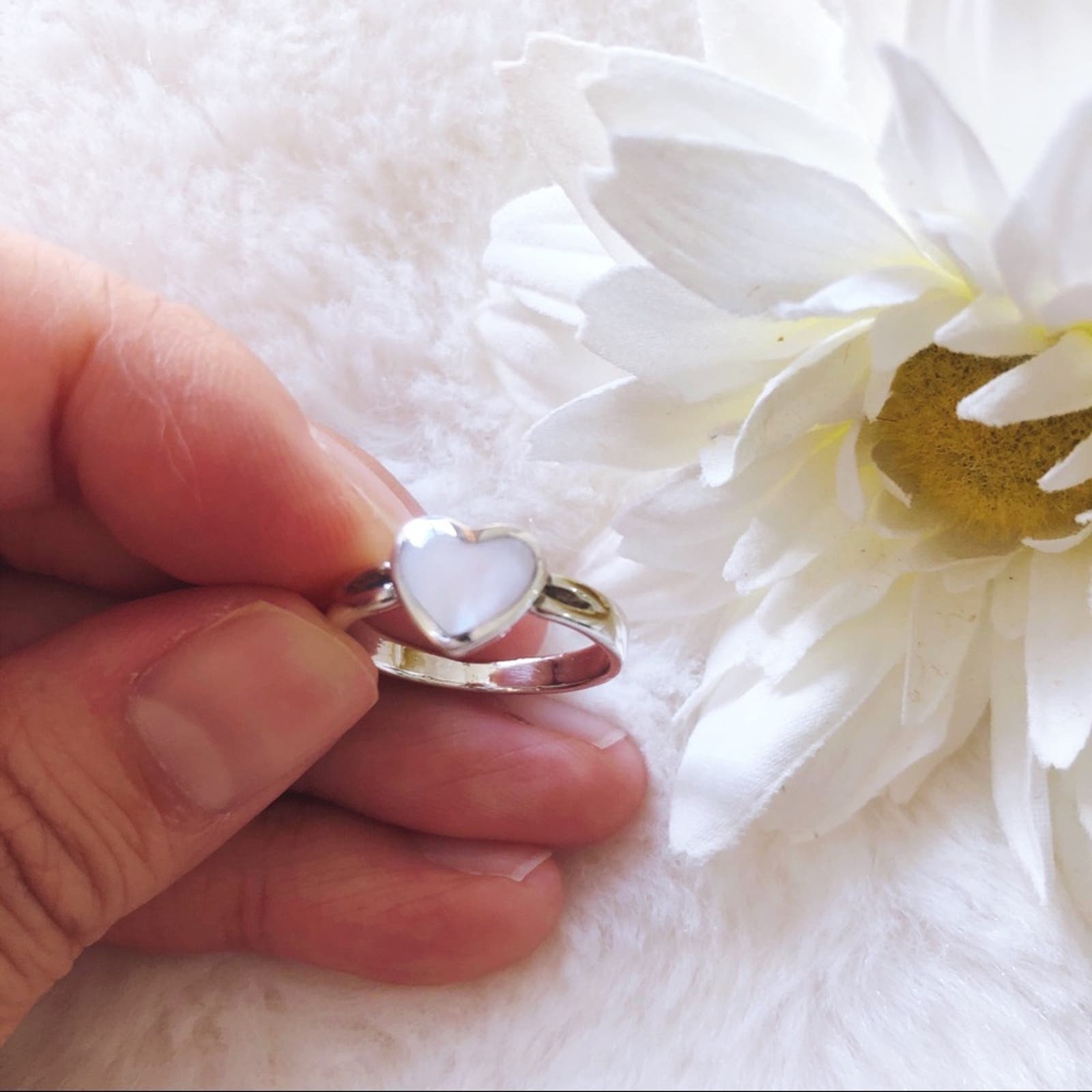 Sterling Silver Heart-Shaped Ring