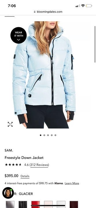 SAM Freestyle Down Jacket In Glacier