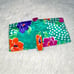 VTG Christian Dior Green Floral Print Makeup Jewelry Travel Roll Clutch Bag Case
