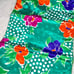 VTG Christian Dior Green Floral Print Makeup Jewelry Travel Roll Clutch Bag Case