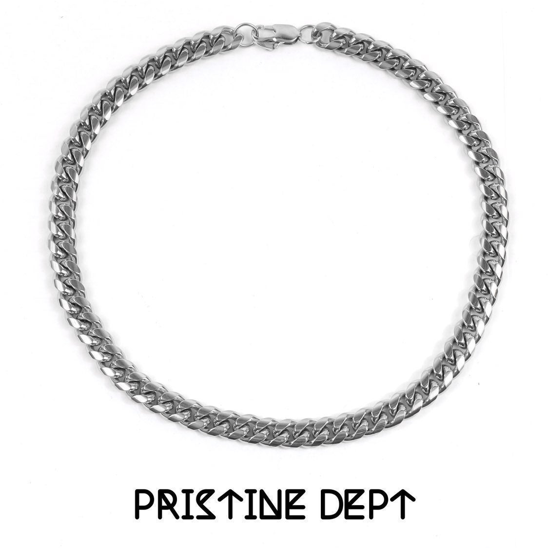 Necklace - Cuban Link Chain Silver