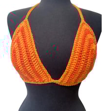 Orangesicle Crochet Halter Top