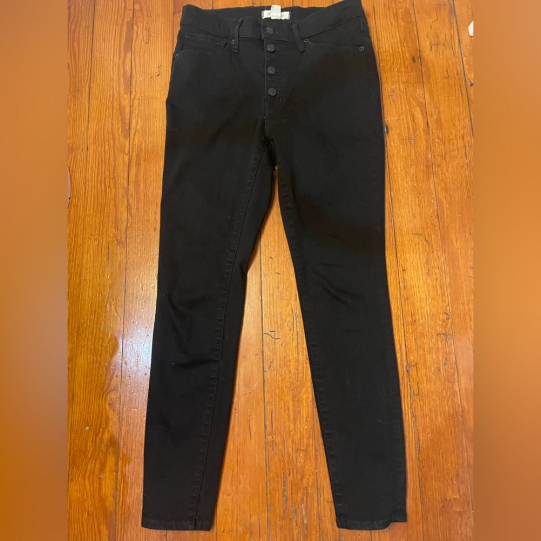 Madewell Button Front Skinny Jeans 9” mid rise skinny Size 29 NWOT