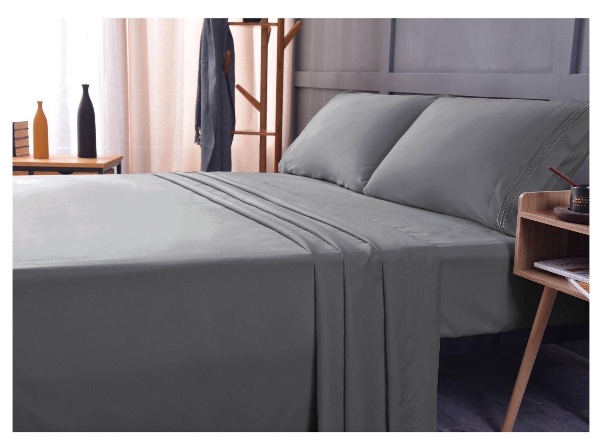 QUEEN SIZE BAMBOO SHEET SET GRAY