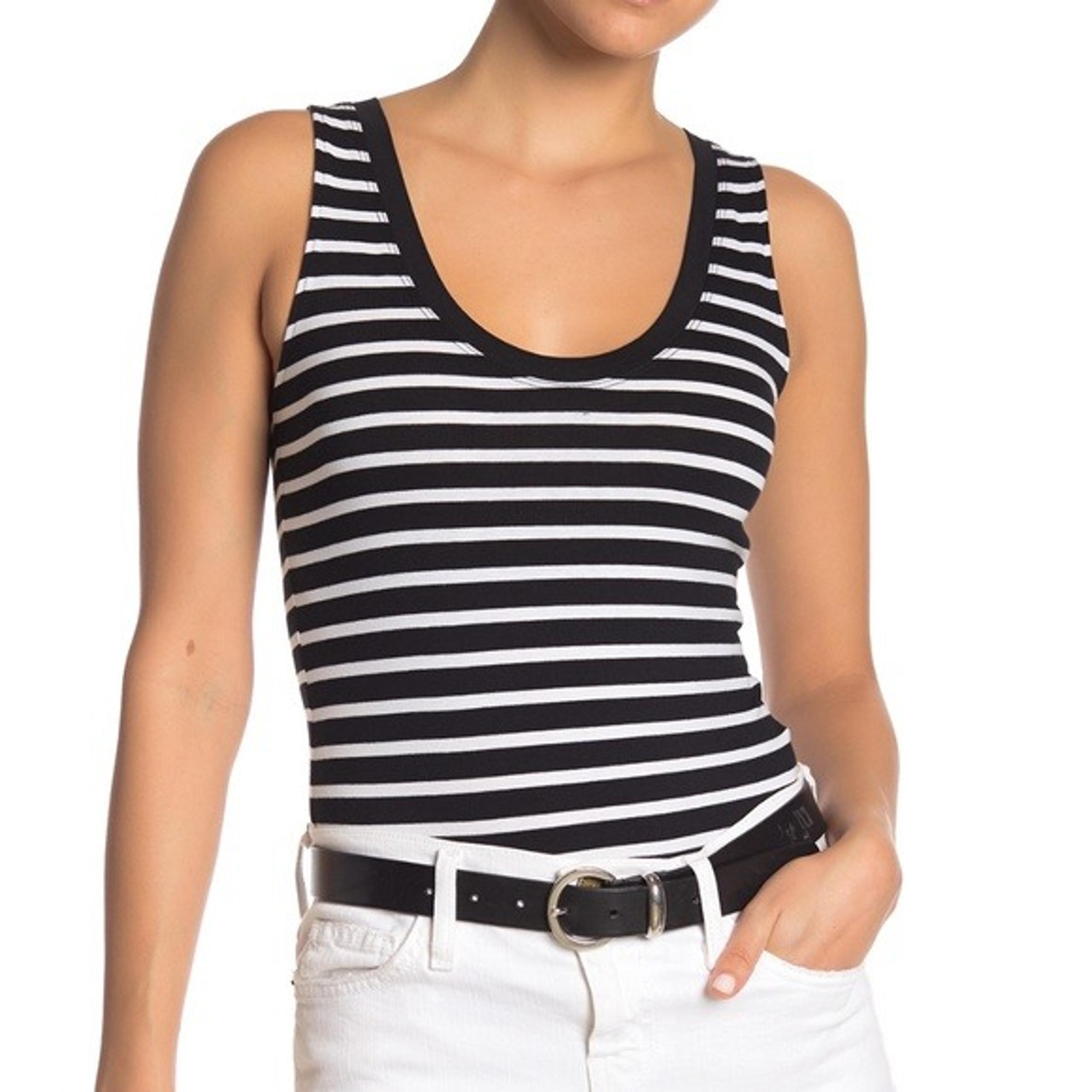 NWT Abound Tank Stripe Thong Bodysuit
