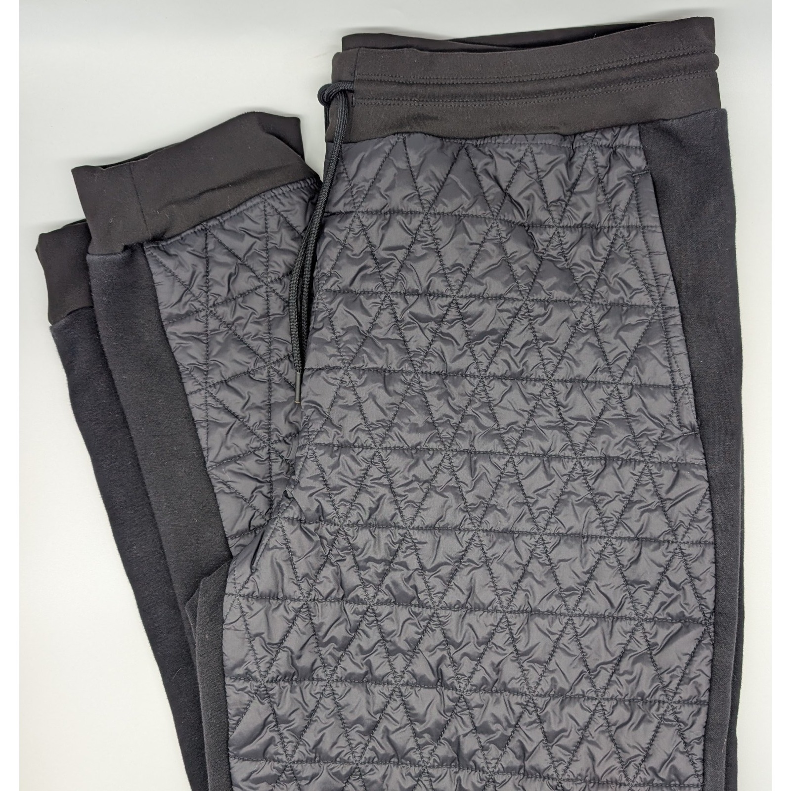 Athleta Solstice Jogger Pants size 14T Black Quilted Nylon Winter Activewear