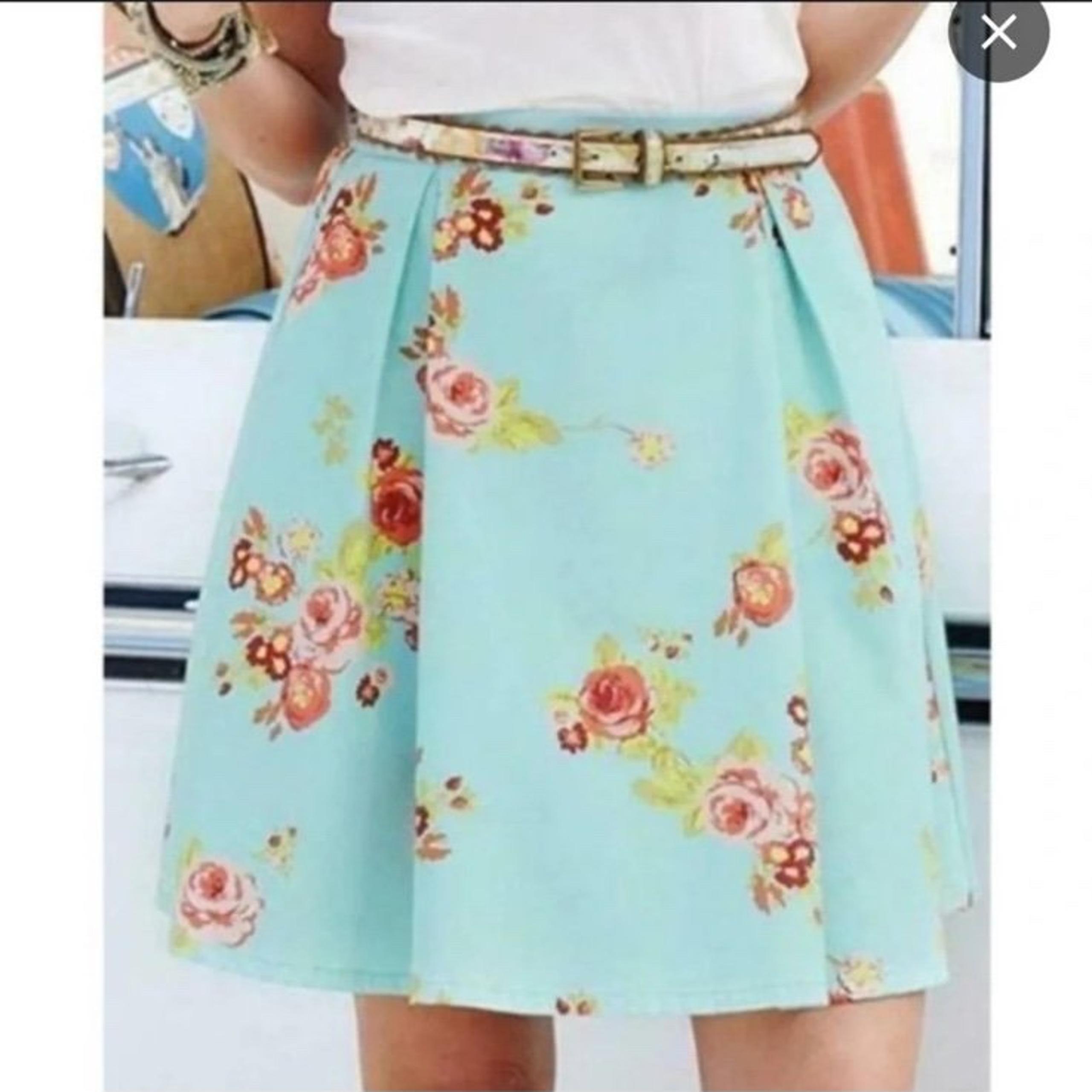 women's Matilda Jane "Natural Beauty" floral pleated a line skirt size medium