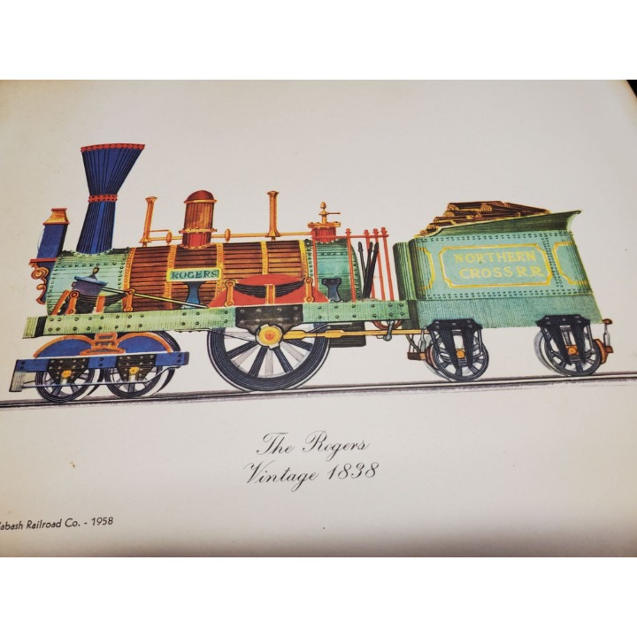 The Rogers Vintage 1838 Lithograph by Wabash Railroad Co. 1958