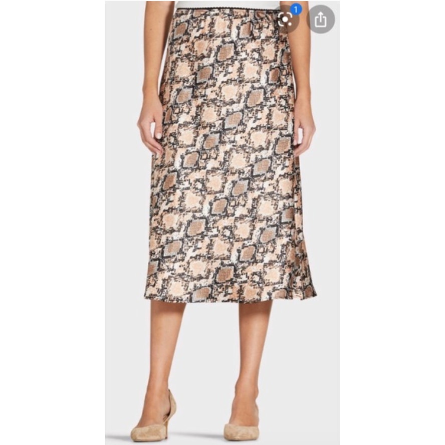 Evereve | Peyton Jensen Reagan Cole Hearted Snakeskin Skirt // XS