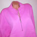 Victoria Secret PINK Sweater Pullover XXL 2X 1/4 Zip Pink Solid Crop Top Long Sl