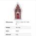 26 inch New 2023 Red Candy Cane Gingerbread House
