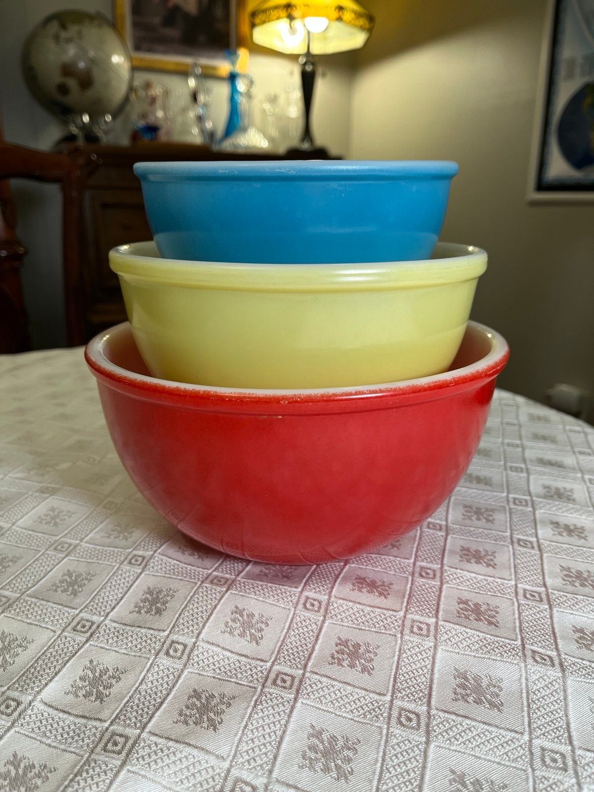 Very Rare Fire King Primary Colors Mixing Bowls Set of 3