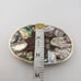 Unique Belt Buckle Wood Mosaic With Multicolor Crystal Stones Silver Base
