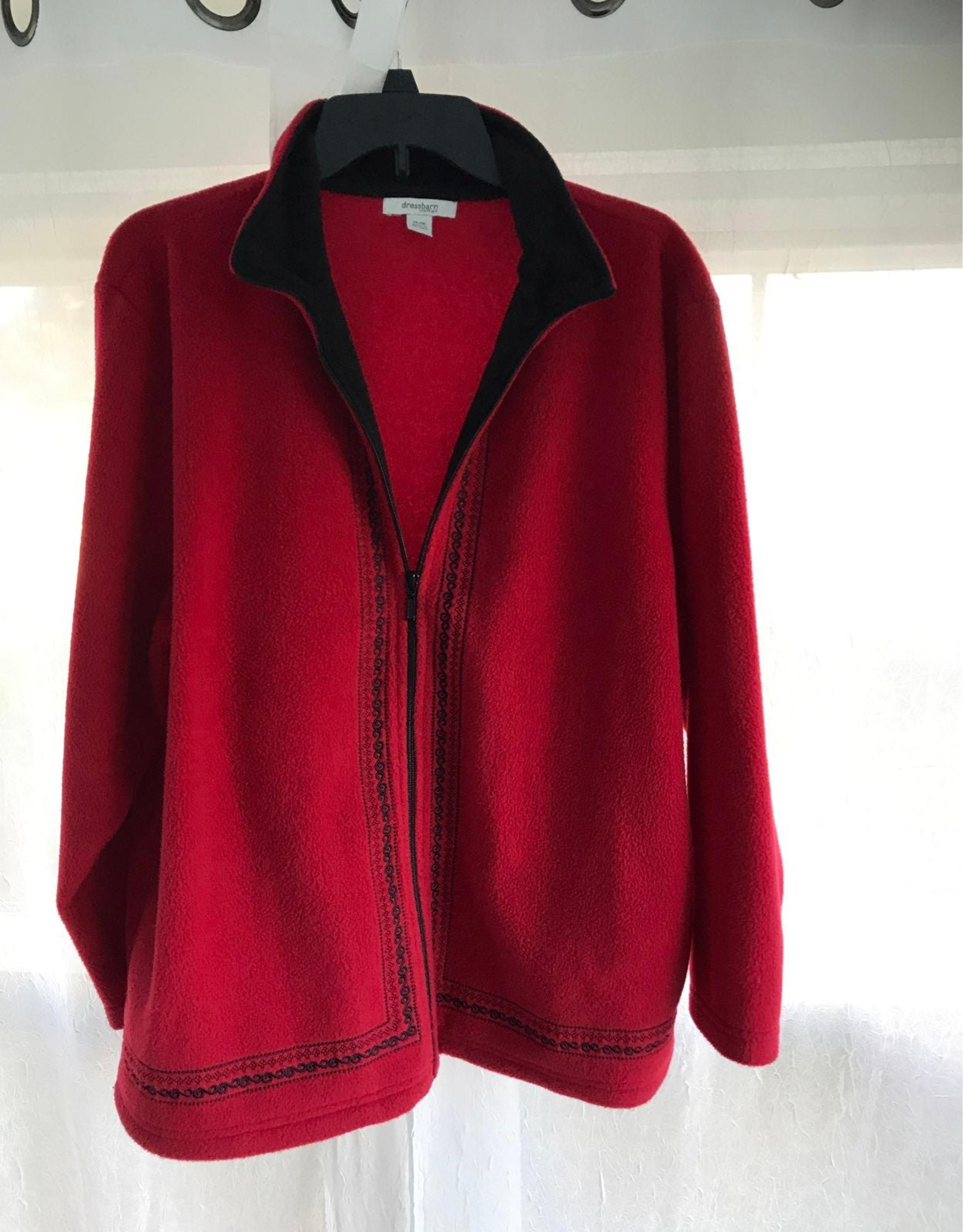 Women's Red zipper down sweater – 14/16