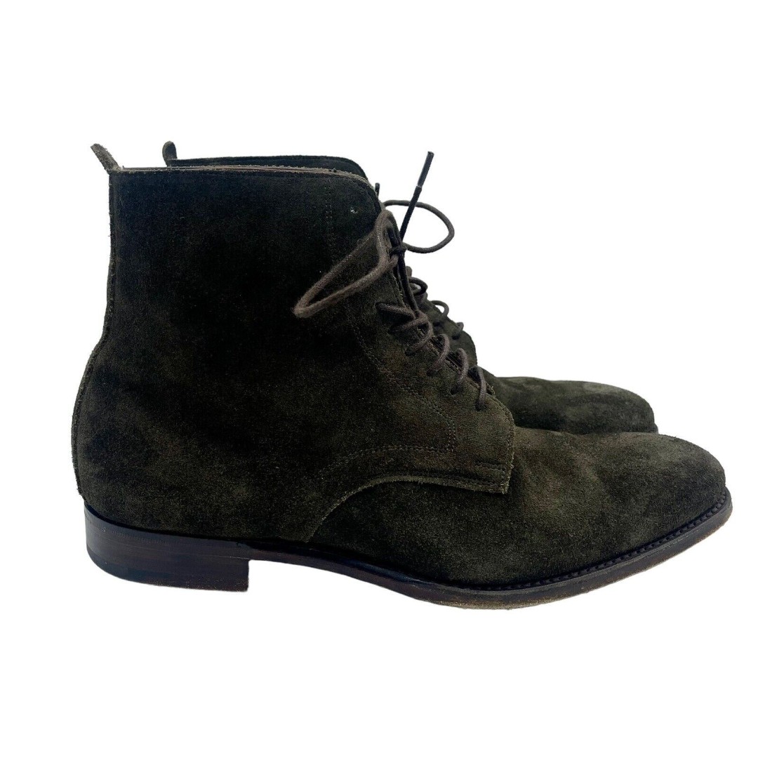 Cheaney & Sons Suede Derby Boot in Olive Green UK 7 US 8 EU 41 425