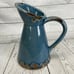 Blue & Copper Luster Pottery Pitcher Vessel Vase Crazing Art Deco Jug
