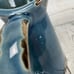 Blue & Copper Luster Pottery Pitcher Vessel Vase Crazing Art Deco Jug