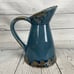Blue & Copper Luster Pottery Pitcher Vessel Vase Crazing Art Deco Jug