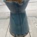 Blue & Copper Luster Pottery Pitcher Vessel Vase Crazing Art Deco Jug