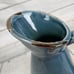 Blue & Copper Luster Pottery Pitcher Vessel Vase Crazing Art Deco Jug