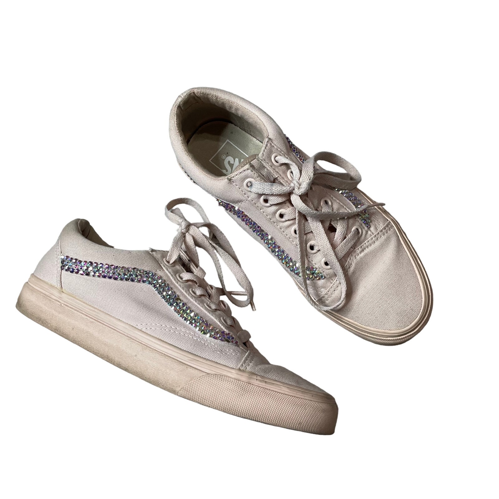 Vans Old Skool swarovski crystal pink sneaker size 7.5