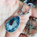 AQUAMARINE SWAROVSKI NECKLACE SILVER PLATED ARTISAN BLUE NECKLACE